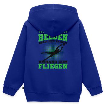 Torwart - Kinder Premium Organic Zip Hoodie - Royalblau - Hinten - AI Model Kid Male (0cm)