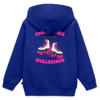 Rollschuhe - Kinder Premium Organic Zip Hoodie - Royalblau - Hinten - AI Model Kid Male (0cm)