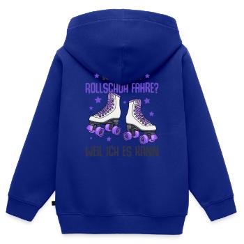 Rollschuhe - Kinder Premium Organic Zip Hoodie - Royalblau - Hinten - AI Model Kid Male (0cm)
