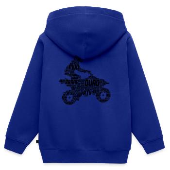 Quad - Kinder Premium Organic Zip Hoodie - Royalblau - Hinten - AI Model Kid Male (0cm)