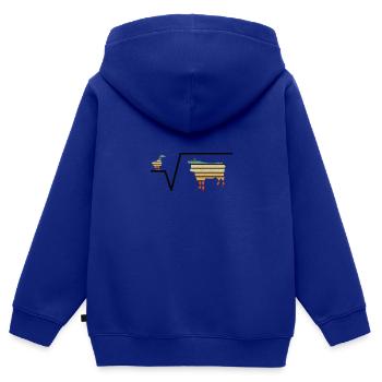 Nth root From Q Duck Root Cow - Kids Premium Organic Zip-up Hoodie - royal blue - Back - AI Model Kid Male (0cm)