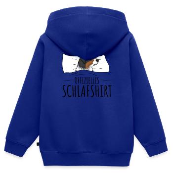 Australian Shepherd - Kinder Premium Organic Zip Hoodie - Royalblau - Hinten - AI Model Kid Male (0cm)