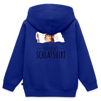 Affe - Kinder Premium Organic Zip Hoodie - Royalblau - Hinten - AI Model Kid Male (0cm)