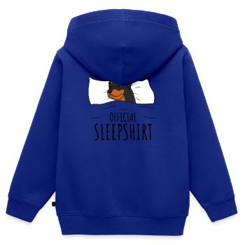 Rottweiler - Sweat Premium à capuche zippé enfant bio - bleu roi - Dos - AI Model Kid Male (0cm)