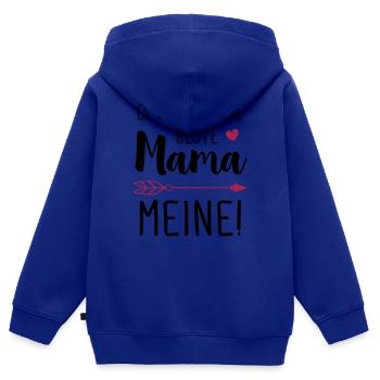 Es gibt nur eine Beste Mama - Meine! / Beste Mama - Kinder Premium Organic Zip Hoodie - Royalblau - Hinten - AI Model Kid Male (0cm)
