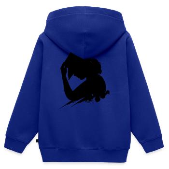 JaC's Cowgirl - Kinder Premium Organic Zip Hoodie - Royalblau - Hinten - AI Model Kid Male (0cm)
