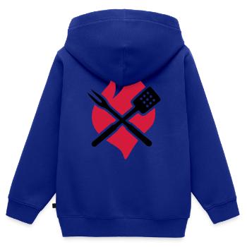 Griller - Sweat Premium à capuche zippé enfant bio - bleu roi - Dos - AI Model Kid Male (0cm)