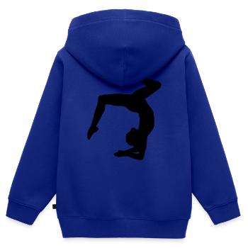 Turnerin Bodenturnen Kunstturnen - Kinder Premium Organic Zip Hoodie - Royalblau - Hinten - AI Model Kid Male (0cm)