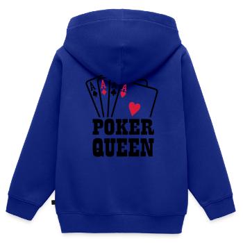 Poker - Kinder Premium Organic Zip Hoodie - Royalblau - Hinten - AI Model Kid Male (0cm)