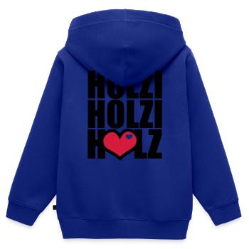 Ich und mein Holz - Kinder Premium Organic Zip Hoodie - Royalblau - Hinten - AI Model Kid Male (0cm)