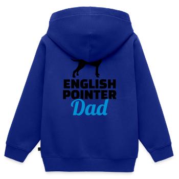 English Pointer - Kids Premium Organic Zip-up Hoodie - royal blue - Back - AI Model Kid Male (0cm)
