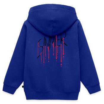 Égratignure de la plaie Sinner - Sweat Premium à capuche zippé enfant bio - bleu roi - Dos - AI Model Kid Male (0cm)