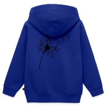 Löwenzahn Noten - Kinder Premium Organic Zip Hoodie - Royalblau - Hinten - AI Model Kid Male (0cm)