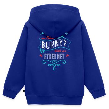 cadeau d’anniversaire crypter drôles codes blagues - Sweat Premium à capuche zippé enfant bio - bleu roi - Dos - AI Model Kid Male (0cm)