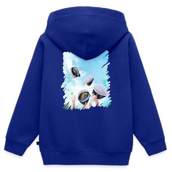 Abschlussfeier 2024 Abiturfeier - Kinder Premium Organic Zip Hoodie - Royalblau - Hinten - AI Model Kid Male (0cm)