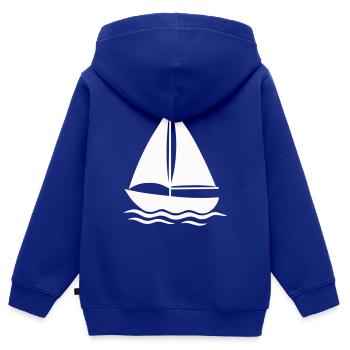 segelschiff - Kinder Premium Organic Zip Hoodie - Royalblau - Hinten - AI Model Kid Male (0cm)