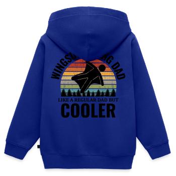 Wingsuit fliegen Dad Base Jumping Fallschirmspringen - Kinder Premium Organic Zip Hoodie - Royalblau - Hinten - AI Model Kid Male (0cm)