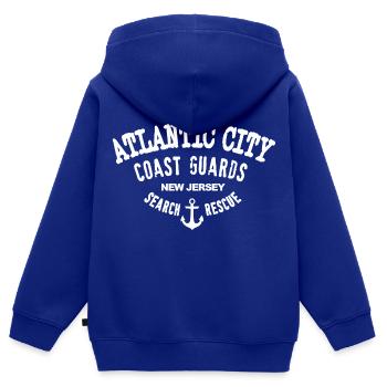 Atlantic city coast guards New Jersey - Kids Premium Organic Zip-up Hoodie - royal blue - Back - AI Model Kid Male (0cm)