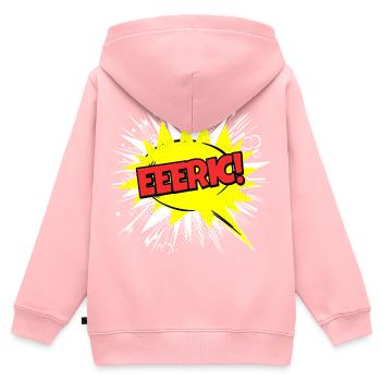 Eric Name Lustige Sprechblase Eeeric! - Kinder Premium Organic Zip Hoodie - Rosa - Hinten - AI Model Kid Female (0cm)