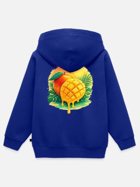 Mango Paradise - Kinder Premium Organic Zip Hoodie - Royalblau
