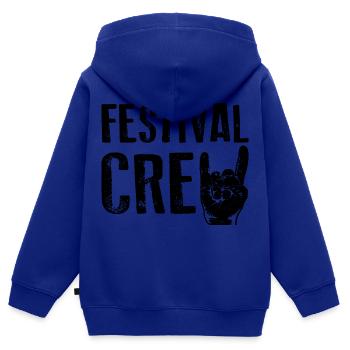 FESTIVAL CREW Party Music Celebration - Kids Premium Organic Zip-up Hoodie - royal blue - Back - AI Model Kid Male (0cm)