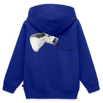 Letztes Weihnachten?! - Kinder Premium Organic Zip Hoodie - Royalblau - Hinten - AI Model Kid Male (0cm)