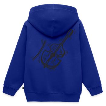 Violine - Violinist - Kinder Premium Organic Zip Hoodie - Royalblau - Hinten - AI Model Kid Male (0cm)