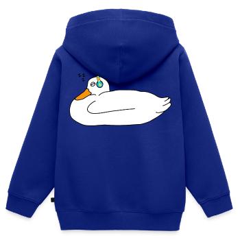Schlafendes Entchen - Kinder Premium Organic Zip Hoodie - Royalblau - Hinten - AI Model Kid Male (0cm)