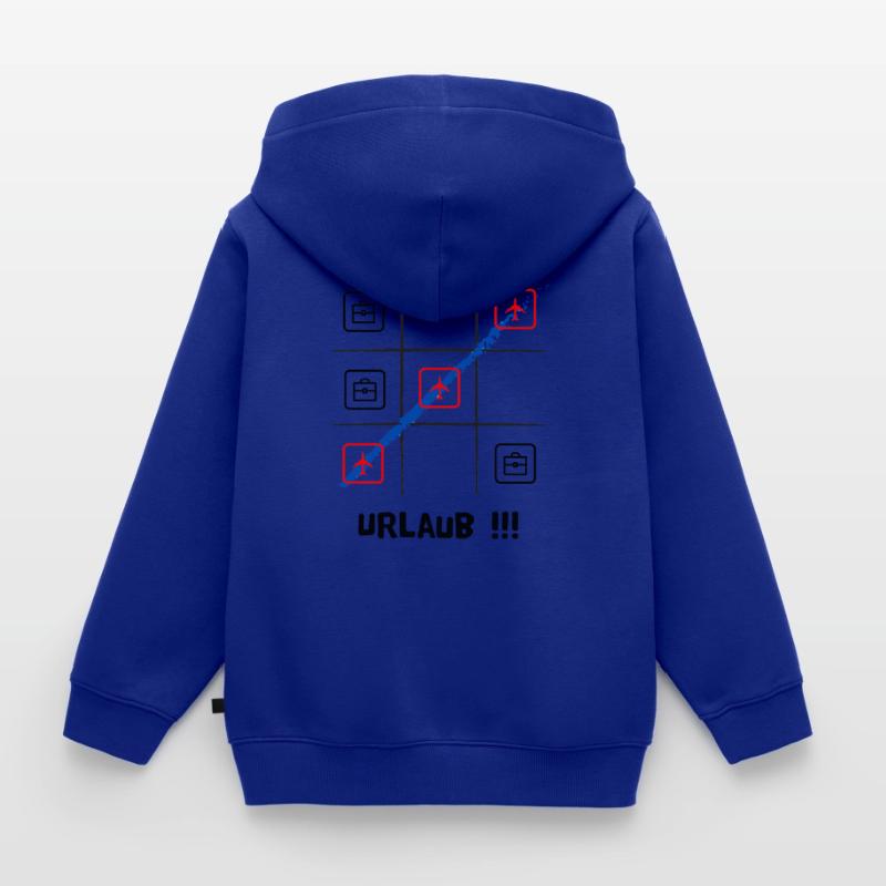 Tik tak to oder Käsekästchen, Urlaub oder Arbeit Kinder Premium Organic Zip Hoodie