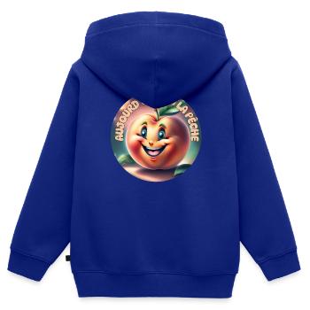 Heute bin ich in der Stimmung - Kinder Premium Organic Zip Hoodie - Royalblau - Hinten - AI Model Kid Male (0cm)