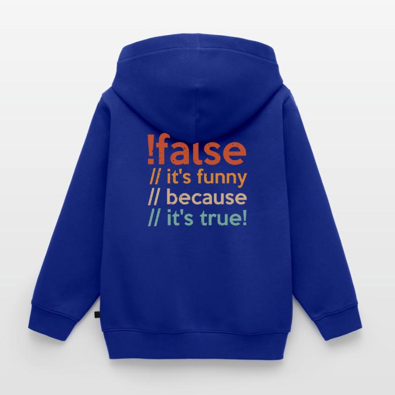 Programmierer false true Informatiker Student Code Kinder Premium Organic Zip Hoodie