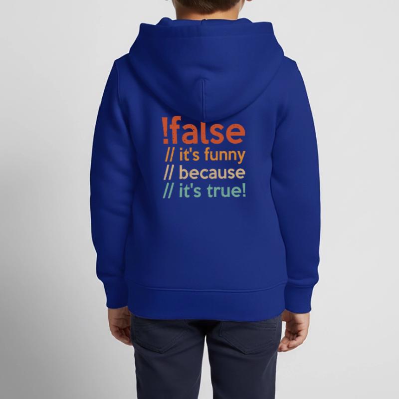 Programmierer false true Informatiker Student Code Kinder Premium Organic Zip Hoodie