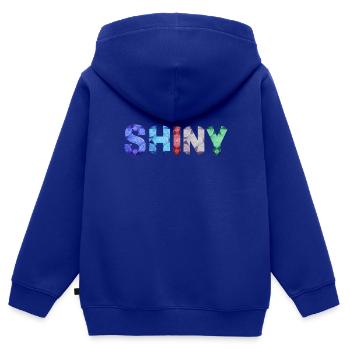 Brillant - Sweat Premium à capuche zippé enfant bio - bleu roi - Dos - AI Model Kid Male (0cm)