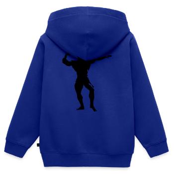 bodybuilding_4 - Kinder Premium Organic Zip Hoodie - Royalblau - Hinten - AI Model Kid Male (0cm)