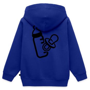Baby - Kinder Premium Organic Zip Hoodie - Royalblau - Hinten - AI Model Kid Male (0cm)