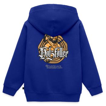Holzfäller - Kinder Premium Organic Zip Hoodie - Royalblau - Hinten - AI Model Kid Male (0cm)