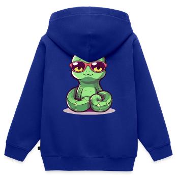 Sik die Brillenschlange - Kinder Premium Organic Zip Hoodie - Royalblau - Hinten - AI Model Kid Male (0cm)