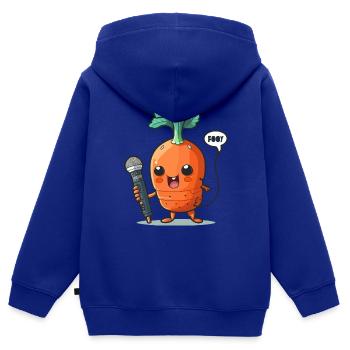 Frisch und saftig - Kinder Premium Organic Zip Hoodie - Royalblau - Hinten - AI Model Kid Male (0cm)