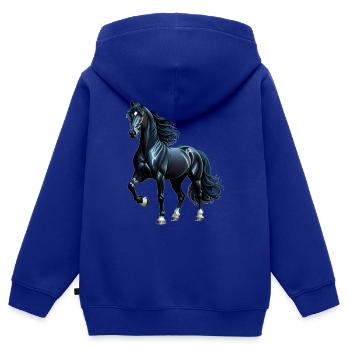black beauty - Kids Premium Organic Zip-up Hoodie - royal blue - Back - AI Model Kid Male (0cm)