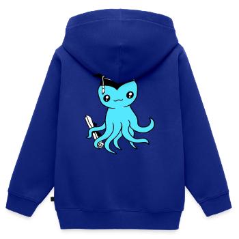 Oktopus Schulabschluss Abitur bestanden College - Kinder Premium Organic Zip Hoodie - Royalblau - Hinten - AI Model Kid Male (0cm)