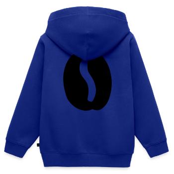 Kaffeebohne - Kinder Premium Organic Zip Hoodie - Royalblau - Hinten - AI Model Kid Male (0cm)