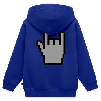 Metal - Kinder Premium Organic Zip Hoodie - Royalblau - Hinten - AI Model Kid Male (0cm)
