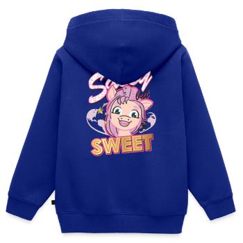 My Little Pony Sassy But Sweet Mit Fluttershy - Kinder Premium Organic Zip Hoodie - Royalblau - Hinten - AI Model Kid Male (0cm)