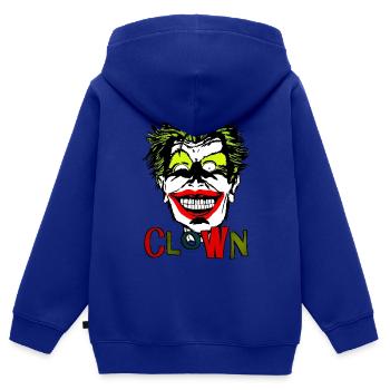 clown - Kinder Premium Organic Zip Hoodie - Royalblau - Hinten - AI Model Kid Male (0cm)