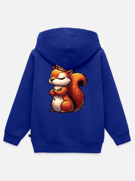 Eichhörnchen Eichhorn Eichhörnchenliebhaber Nager - Kinder Premium Organic Zip Hoodie - Royalblau
