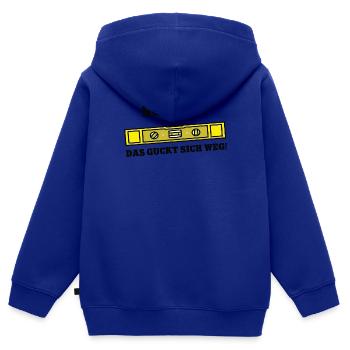 Schief Das Guckt Sich Weg Handwerker Wasserwaage - Kinder Premium Organic Zip Hoodie - Royalblau - Hinten - AI Model Kid Male (0cm)