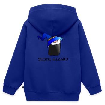 Sushi Wizard - Kinder Premium Organic Zip Hoodie - Royalblau - Hinten - AI Model Kid Male (0cm)