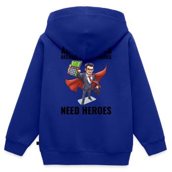 Buchhalter Buchhaltung Buchhaltung Finanzen Lustig - Kinder Premium Organic Zip Hoodie - Royalblau - Hinten - AI Model Kid Male (0cm)