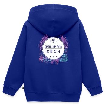 Gran Canaria 2024 - Kinder Premium Organic Zip Hoodie - Royalblau - Hinten - AI Model Kid Male (0cm)