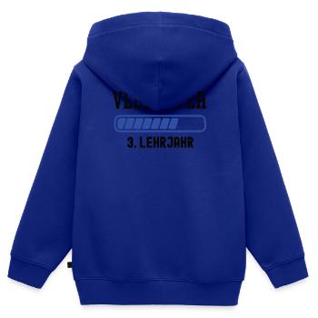 Ausbildung Verkäufer 3. Lehrjahr Verkauf Lehre - Kinder Premium Organic Zip Hoodie - Royalblau - Hinten - AI Model Kid Male (0cm)